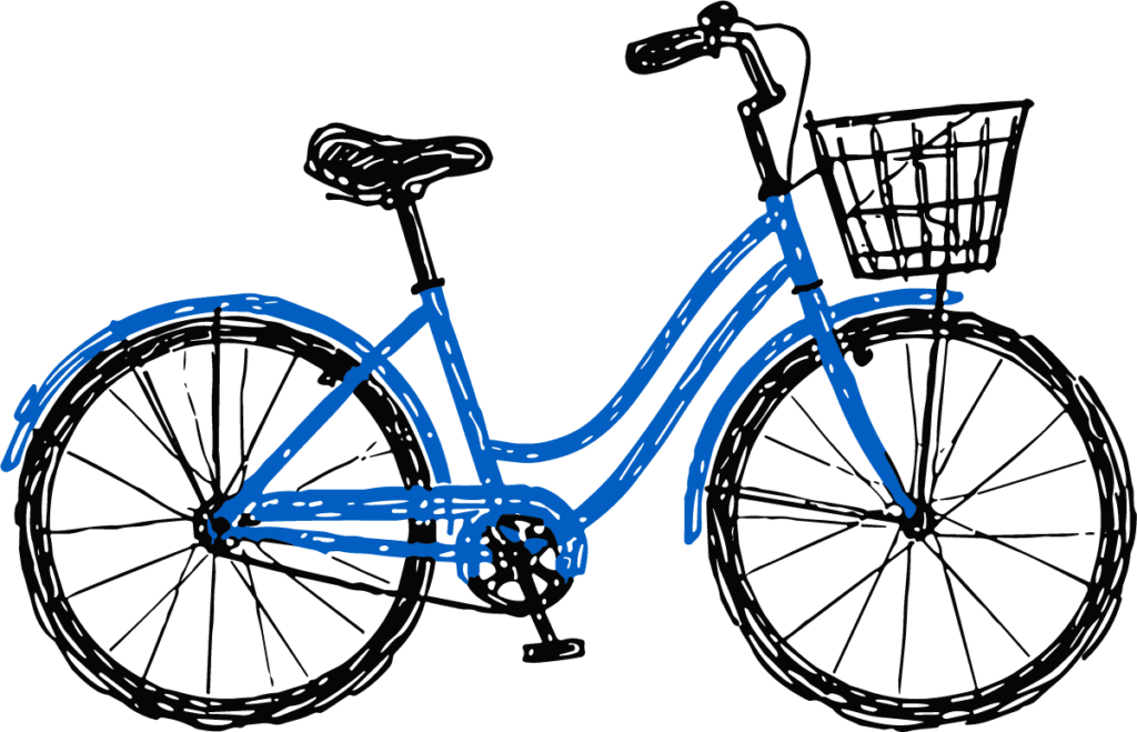 Bicycle SVG Sketchy Blue Vector