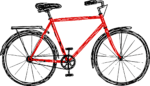 Bicycle SVG Sketchy Red Frame Vector