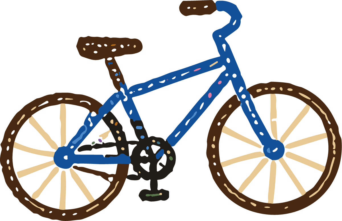 Bicycle SVG Playful Doodle Vector - Image 1