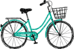Bicycle With Basket SVG Sketchy Line Art Vector