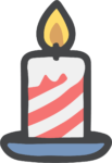 Birthday Candle SVG Cheerful Flat Icon Vector