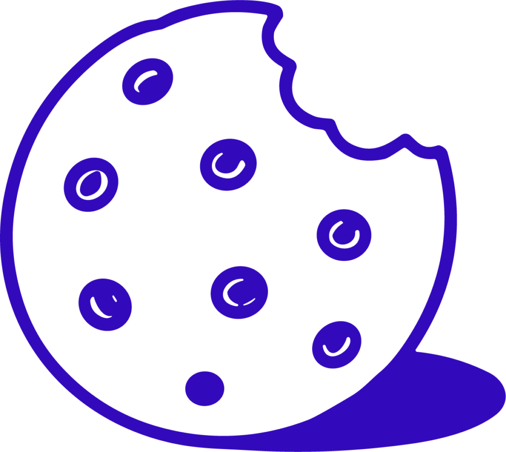 Bitten Cookie SVG Bold Purple Vector