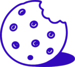 Bitten Cookie SVG Bold Purple Vector
