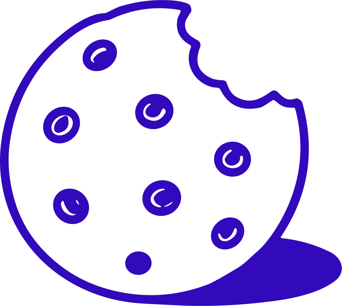 Bitten Cookie SVG Bold Purple Vector - Image 1