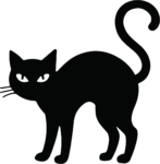 Black Cat SVG Spooky Silhouette Vector
