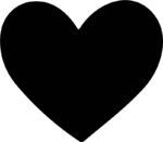 Black Heart SVG Bold Silhouette Vector