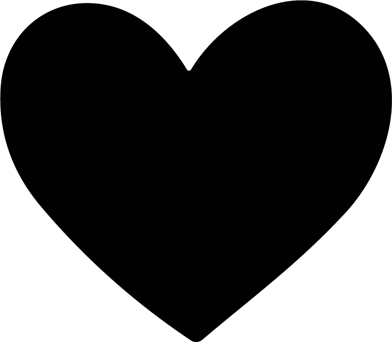 Black Heart SVG Bold Silhouette Vector
