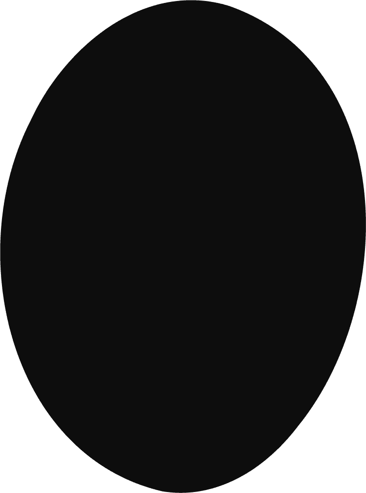 Black Oval SVG Bold Silhouette Vector
