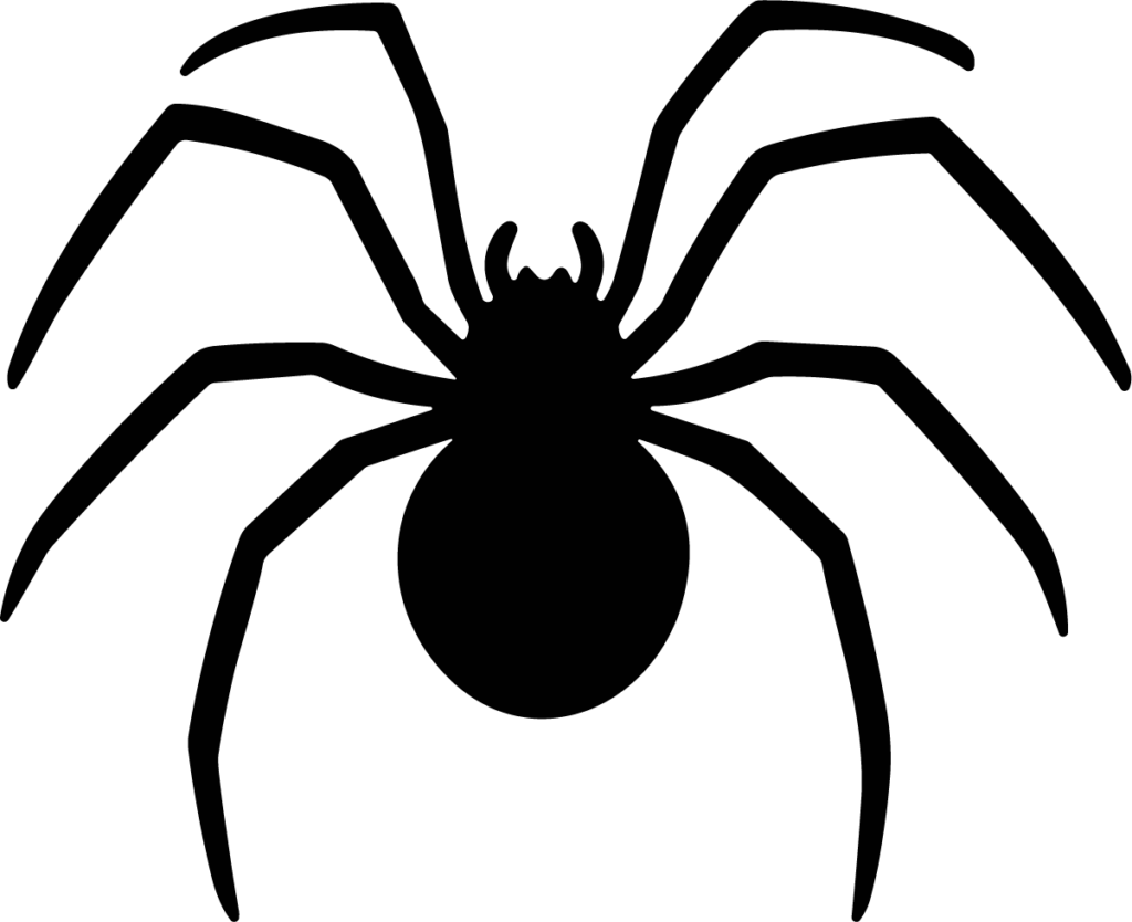 Black Spider SVG Creepy Silhouette Vector