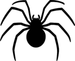 Black Spider SVG Creepy Silhouette Vector
