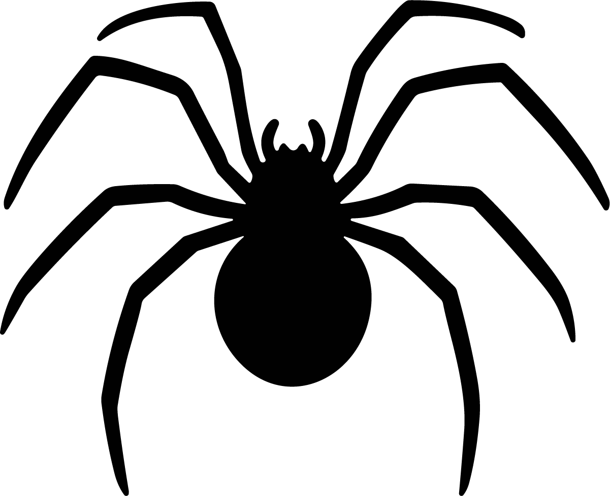 Black Spider SVG Creepy Silhouette Vector - Image 1
