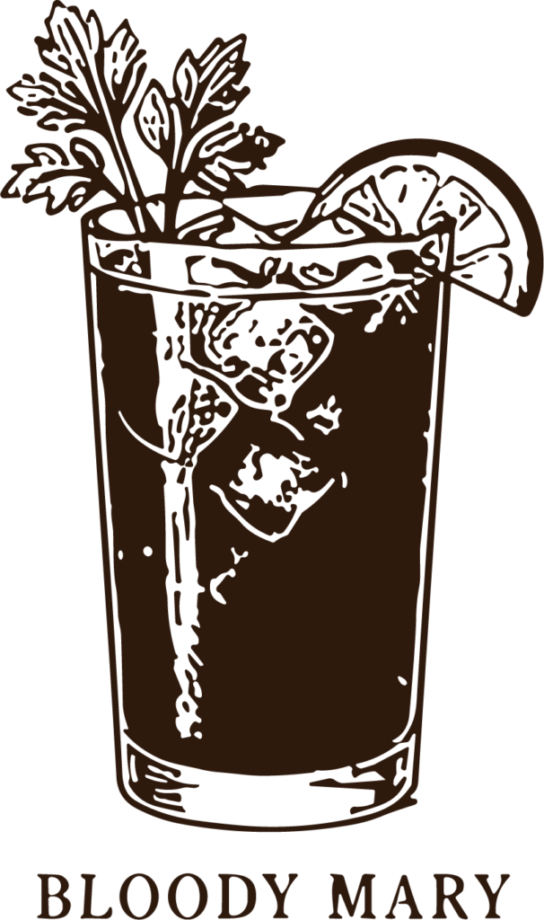 Bloody Mary Cocktail SVG Bold Sketch Vector
