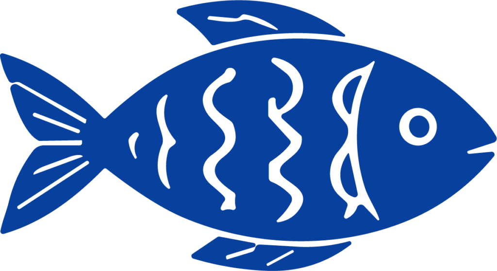 Blue Fish SVG Bold Silhouette Vector