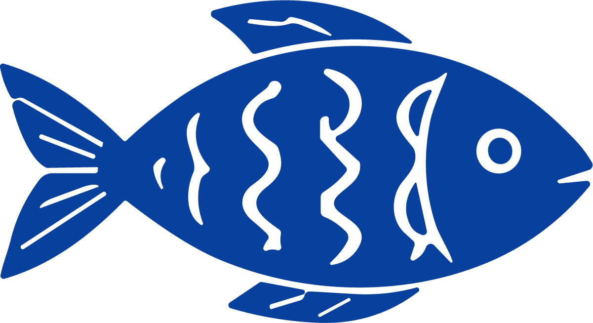 Blue Fish SVG Bold Silhouette Vector - Image 1