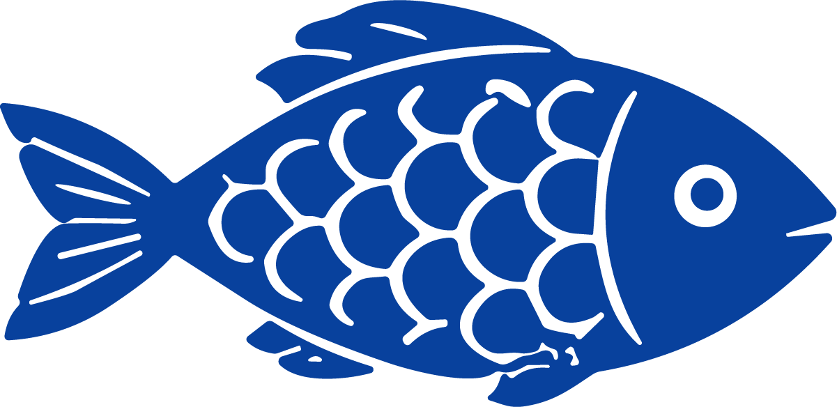 Blue Fish SVG Bold Silhouette Vector - Image 1