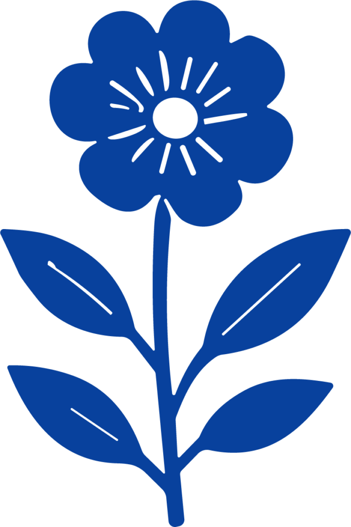 Blue Flower SVG Bold Bloom Vector