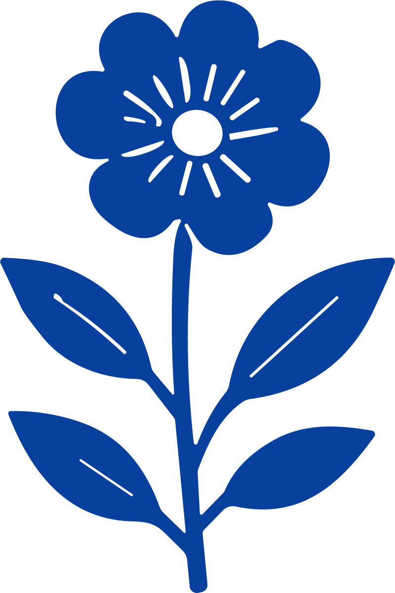 Blue Flower SVG Bold Bloom Vector - Image 1