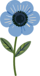 Blue Flower SVG Whimsical Bloom Vector