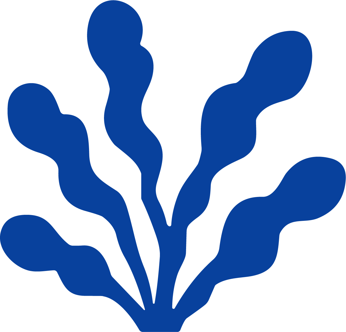 Blue Seaweed SVG Flowing Ocean Vector - Image 1