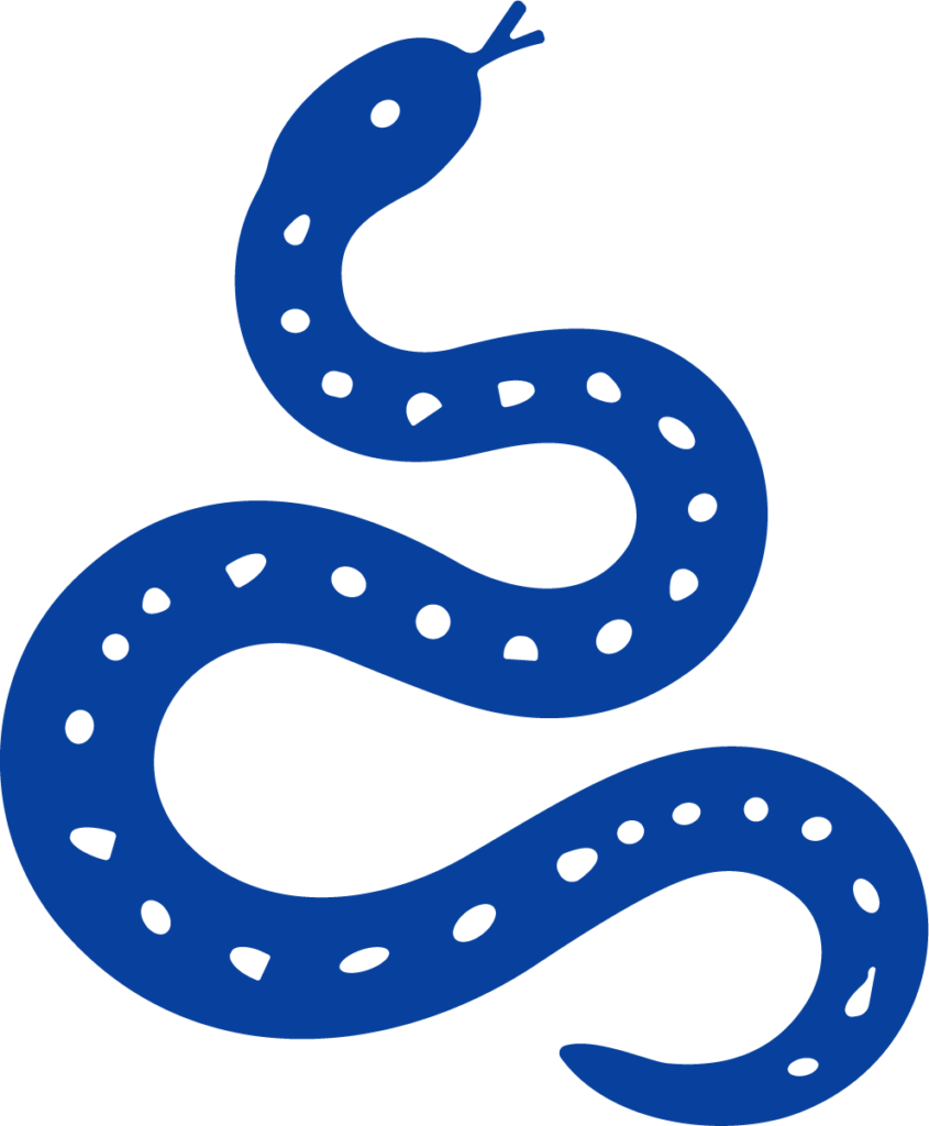 Blue Snake SVG Winding Silhouette Vector