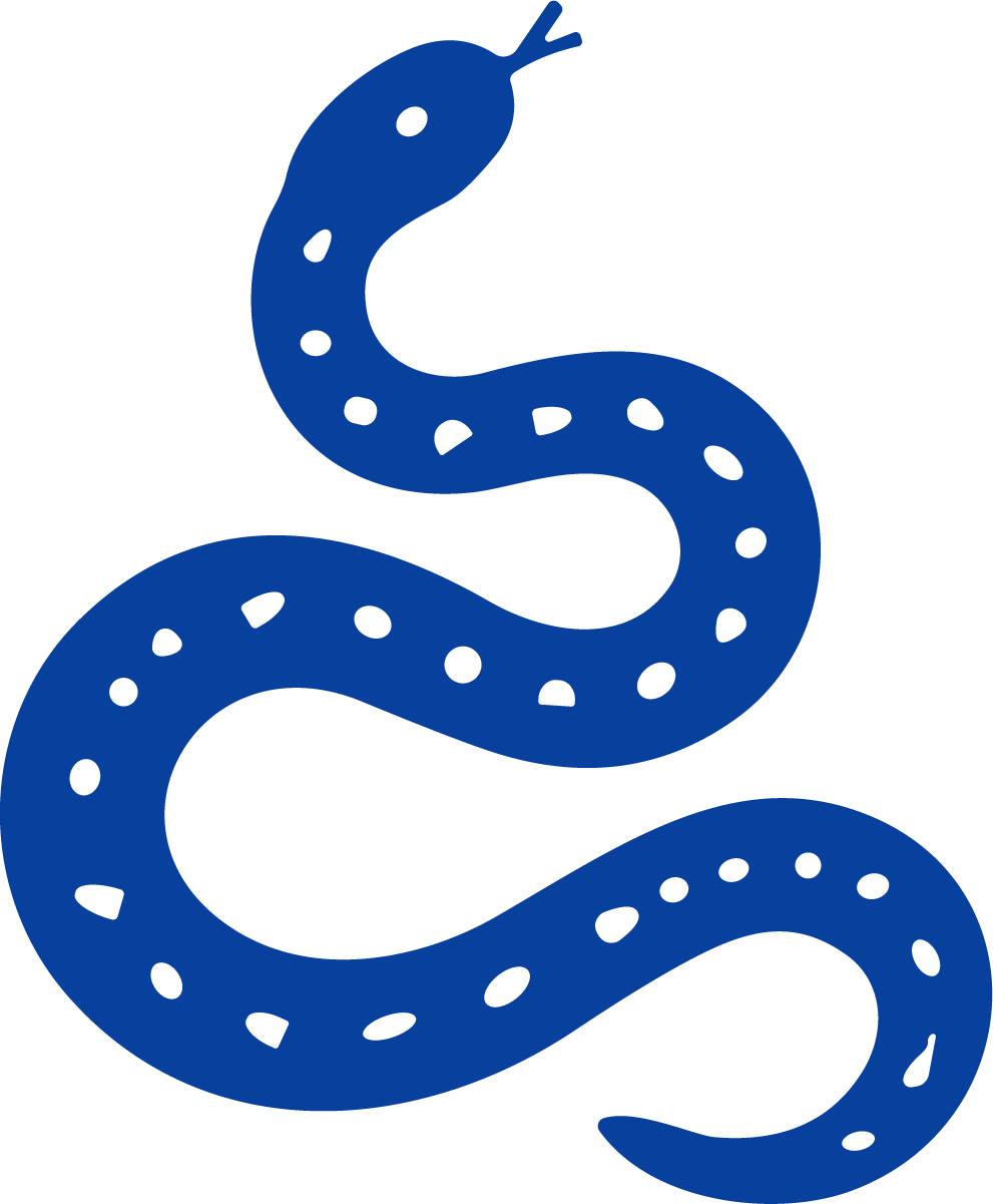 Blue Snake SVG Winding Silhouette Vector - Image 1