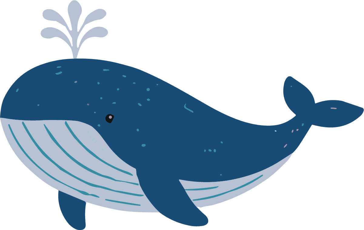 Blue Whale SVG Gentle Ocean Vector - Image 1