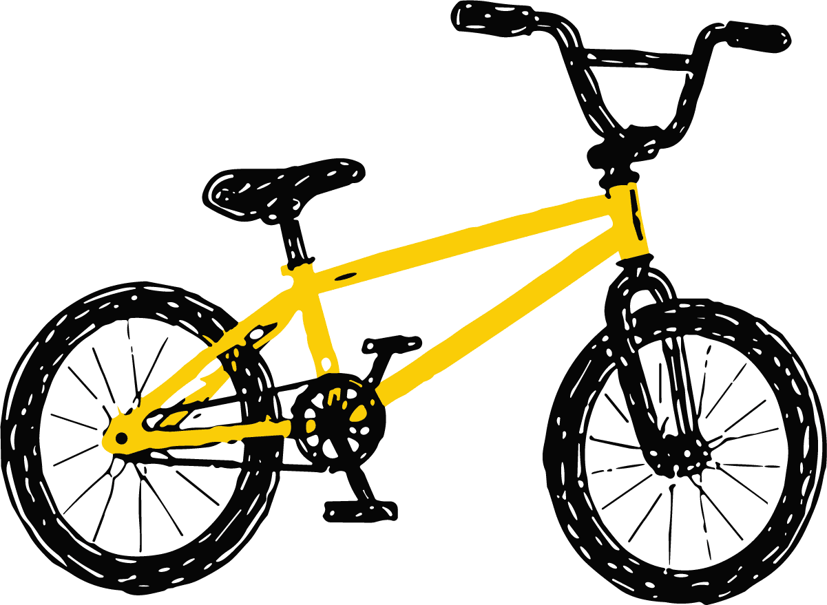 BMX Bike SVG Bold Sketch Vector - Image 1