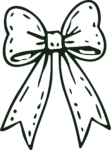 Bow Ribbon SVG Sketched Outline Vector