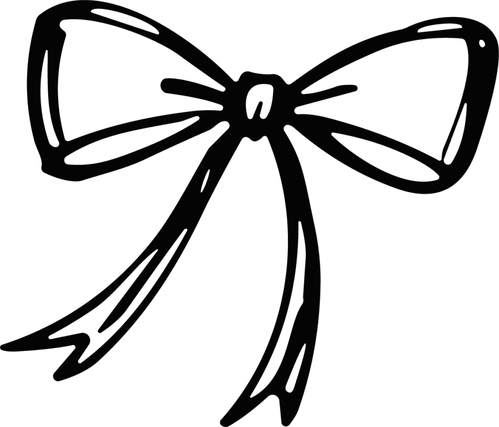 Bow Ribbon SVG Sketchy Outline Vector