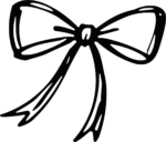 Bow Ribbon SVG Sketchy Outline Vector