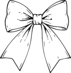 Bow Ribbon SVG Bold Outline Vector