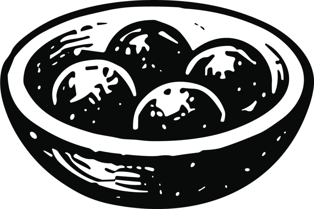 Bowl Of Meatballs SVG Bold Contrast Vector