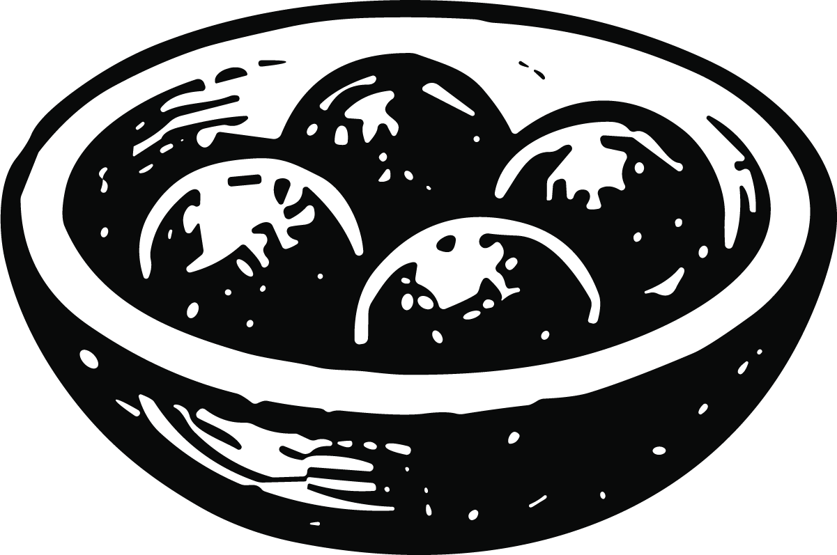 Bowl Of Meatballs SVG Bold Contrast Vector - Image 1