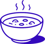 Bowl of Soup SVG Steaming Bold Outline Vector