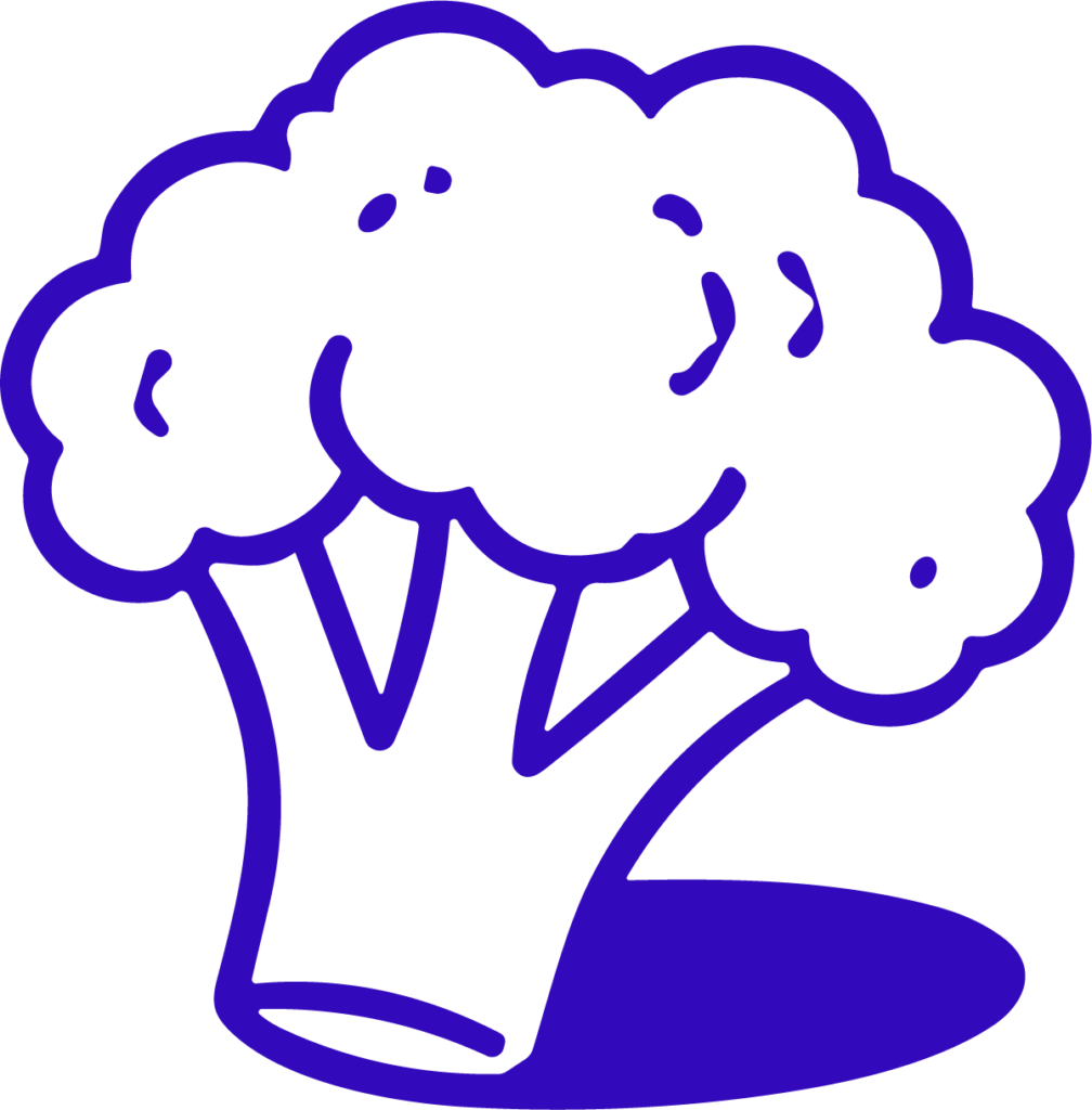 Broccoli SVG Bold Outline Vector