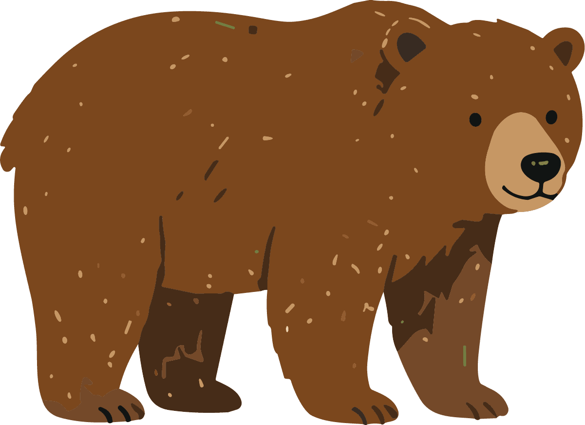 Brown Bear SVG Speckled Wilderness Vector - Image 1