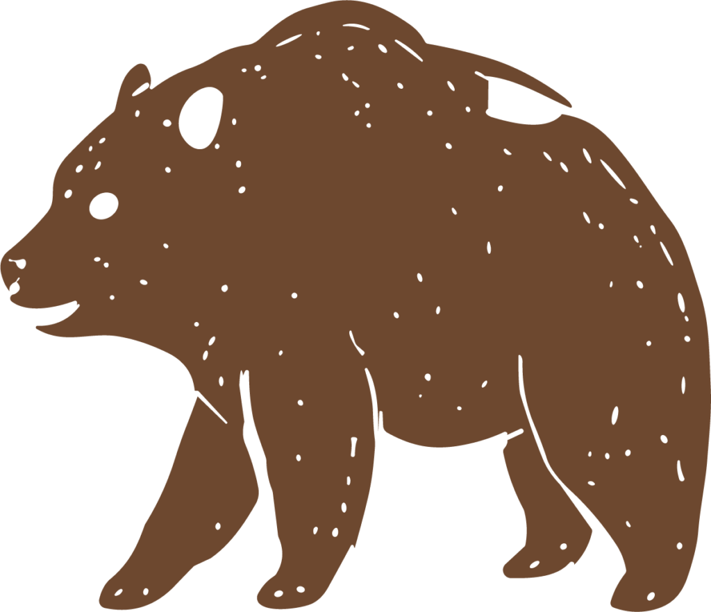 Brown Bear SVG Rustic Sketch Vector