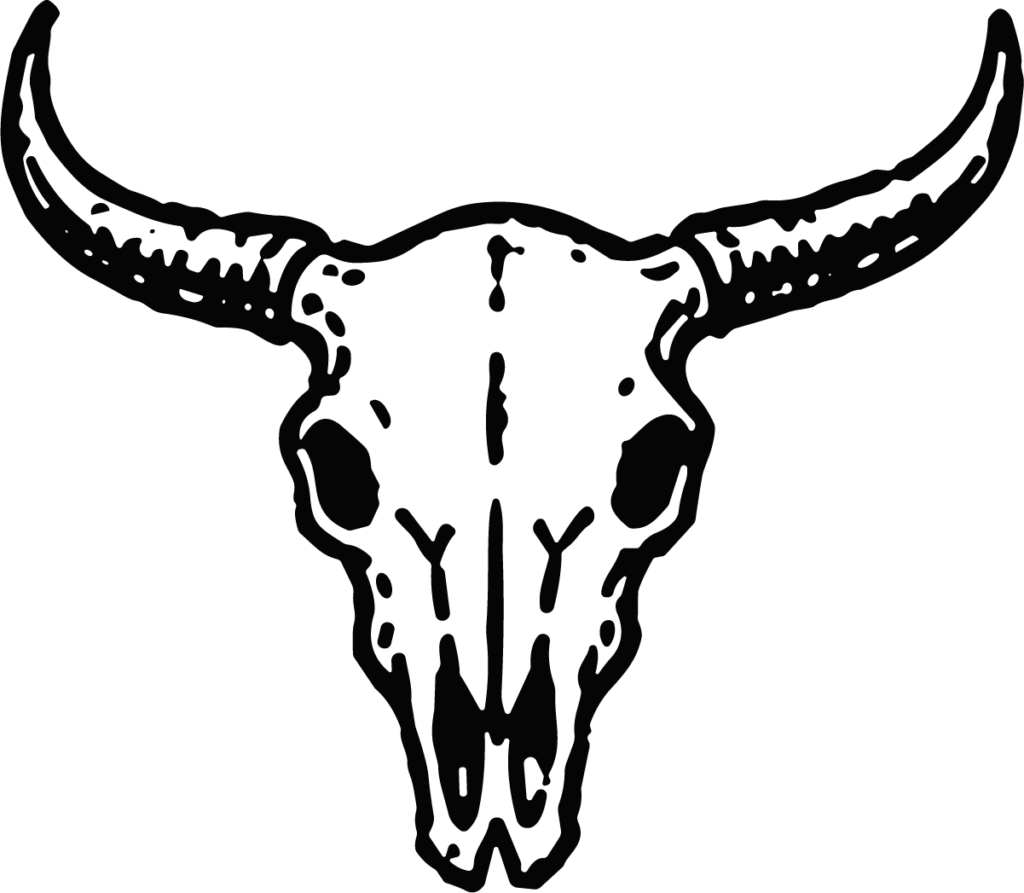 Bull Skull SVG Rustic Western Vector
