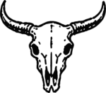 Bull Skull SVG Rustic Western Vector