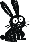 Bunny Rabbit SVG Wide-Eyed Sketch Vector