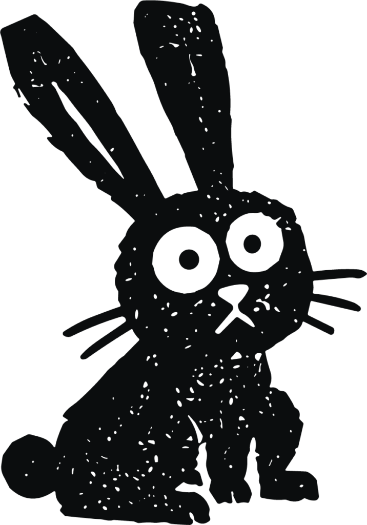 Bunny Rabbit SVG Wide-Eyed Sketch Vector