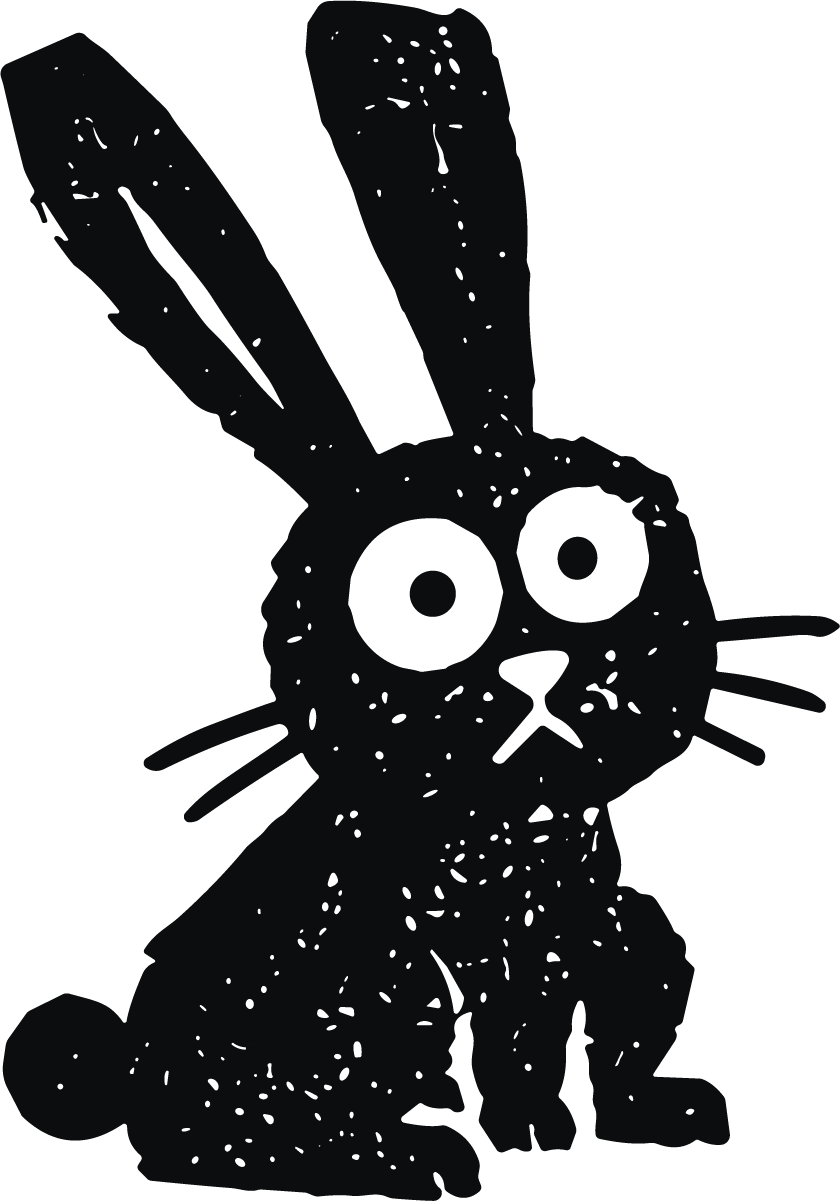 Bunny Rabbit SVG Wide-Eyed Sketch Vector - Image 1