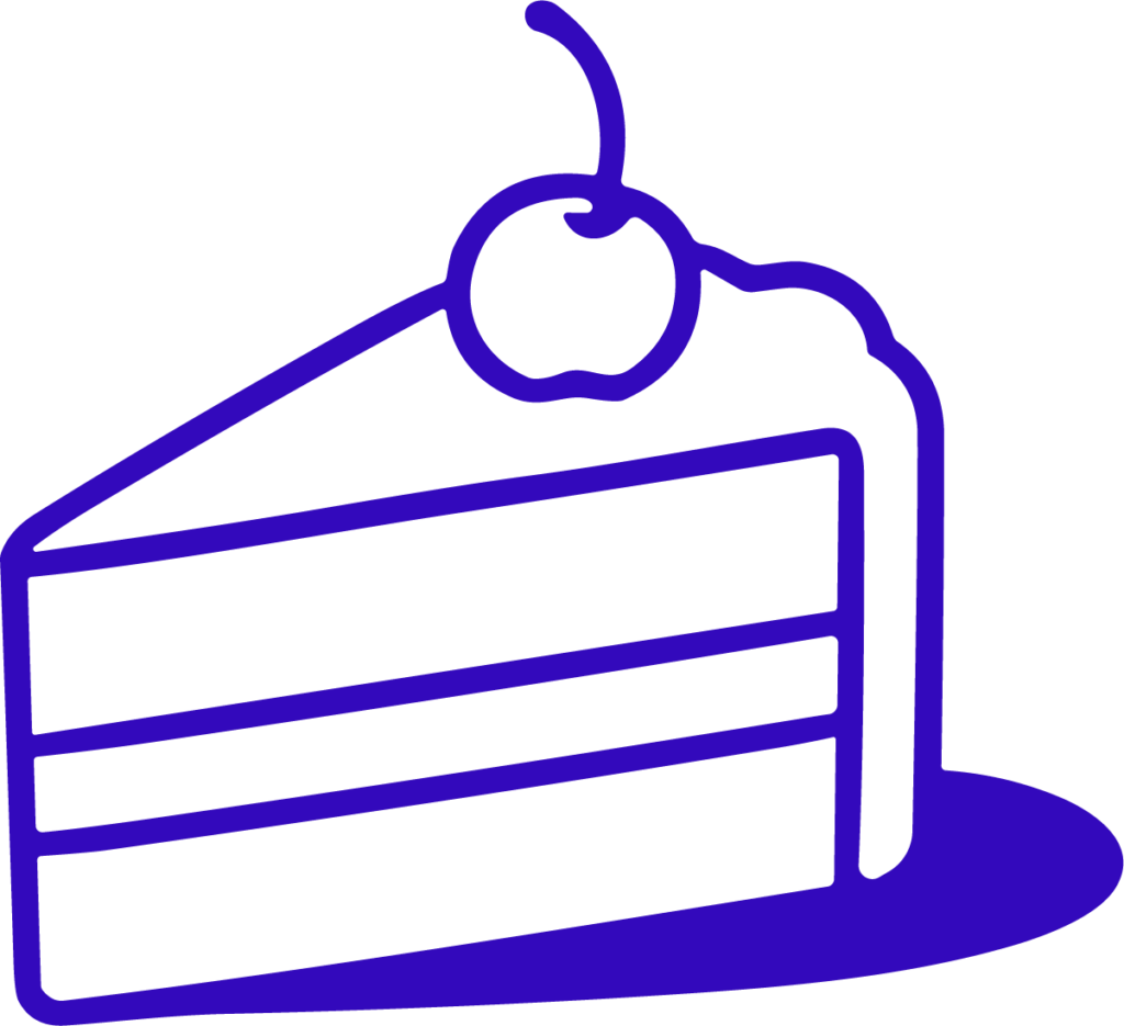 Cake Slice SVG Cherry Topped Vector