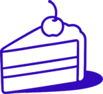 Cake Slice SVG Cherry Topped Vector