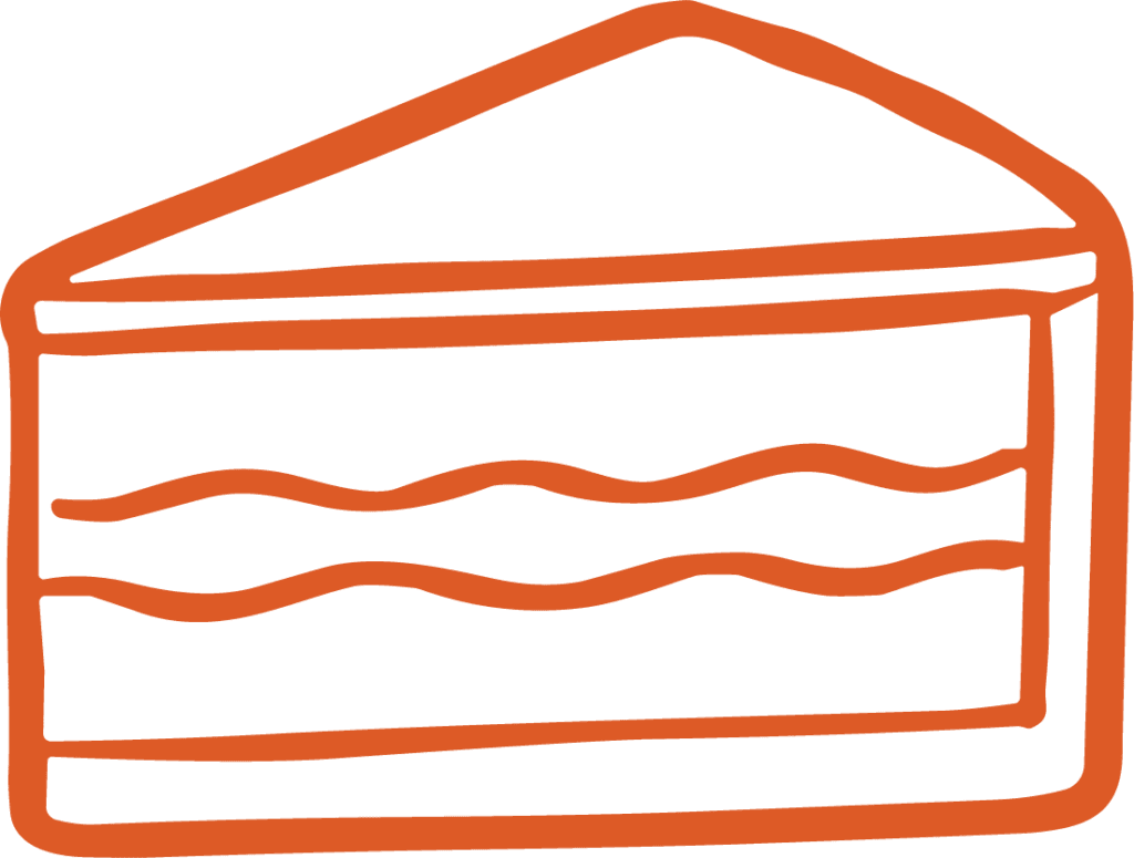 Cake Slice SVG Simple Outline Vector