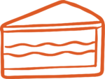 Cake Slice SVG Simple Outline Vector