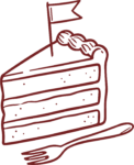Cake Slice SVG Festive Line Sketch Vector