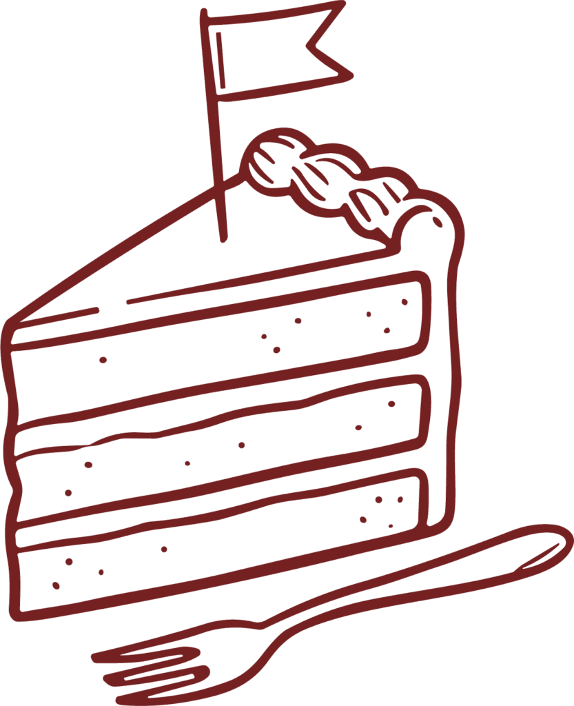 Cake Slice SVG Festive Line Sketch Vector