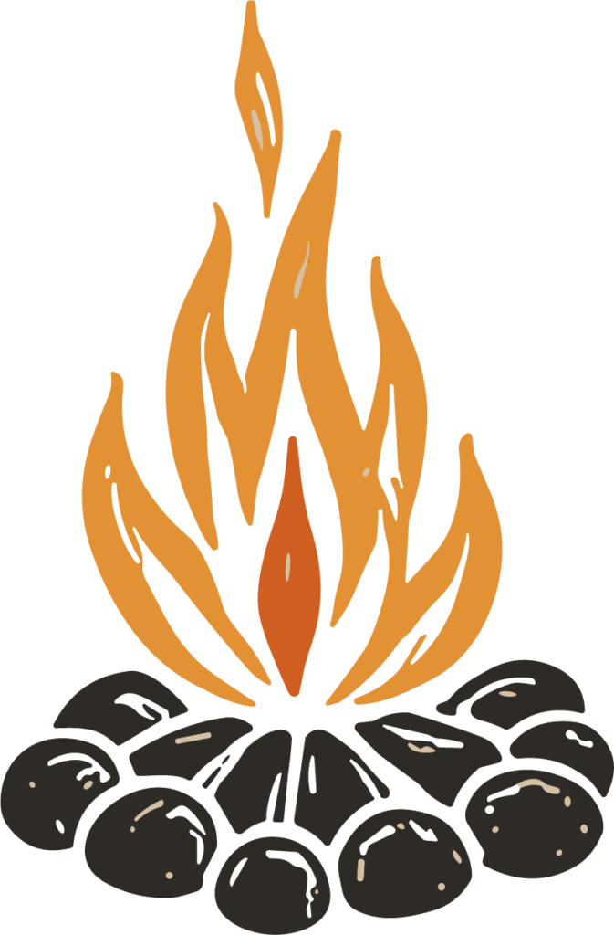 Campfire Flames SVG Cozy Bonfire Vector