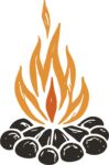 Campfire Flames SVG Cozy Bonfire Vector